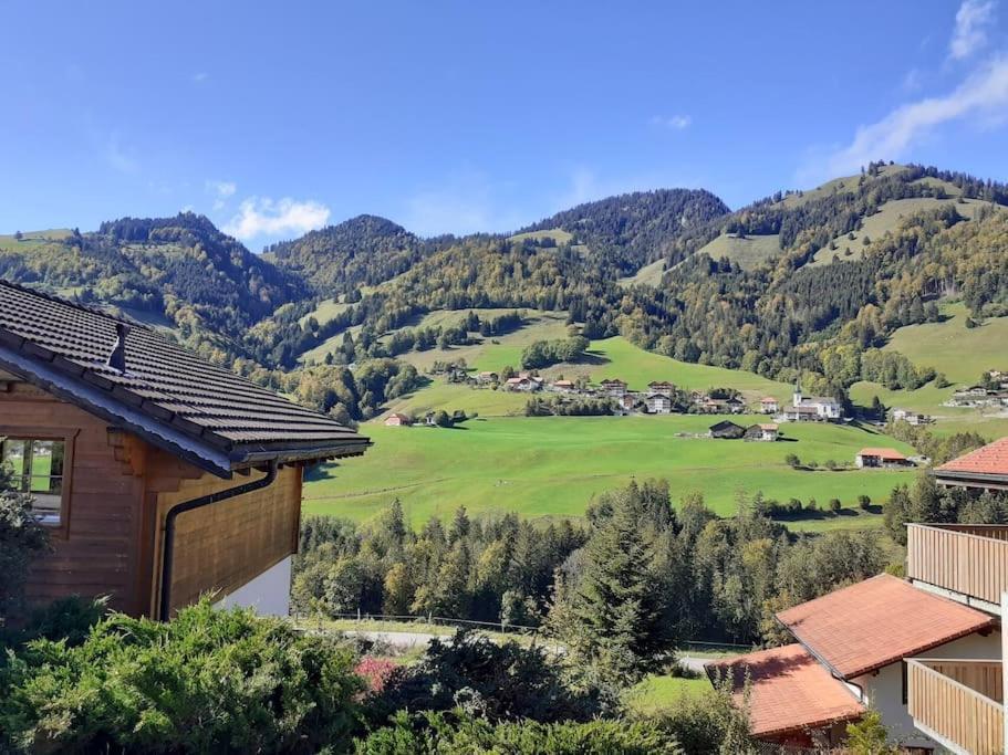 שארמיי Confortable Chalet Avec Magnifique Vue En Gruyere. מראה חיצוני תמונה