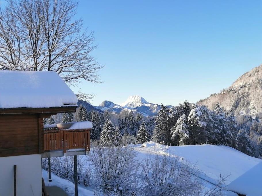 שארמיי Confortable Chalet Avec Magnifique Vue En Gruyere. מראה חיצוני תמונה